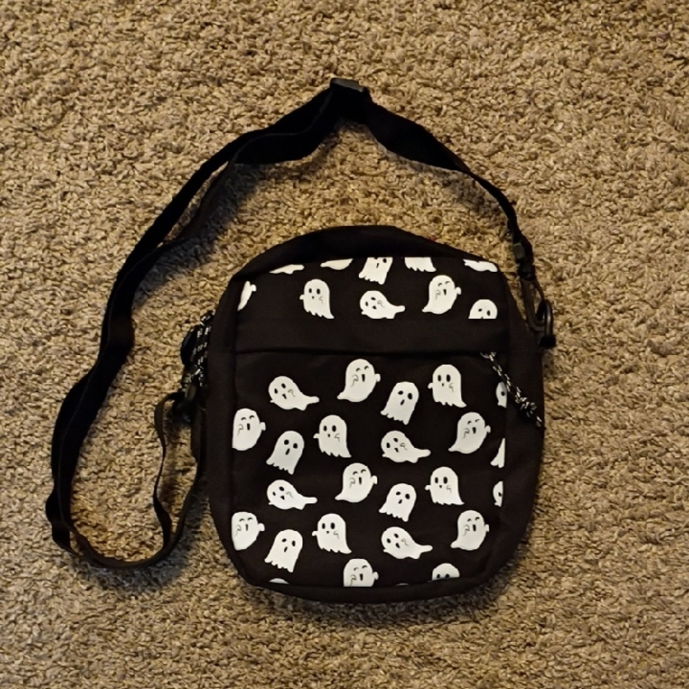 Black Ghost Pattern Crossbody Bag - image 1